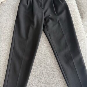 Babaton Black Ankle Cropped Pants with Tailored Lines